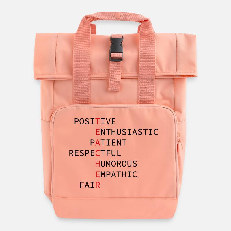 Enseignant - Sac à dos Roll Top à deux anses - rose liberty