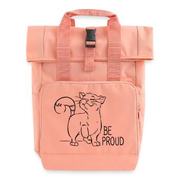Cat Lower Austria Pride BE PROUD - Roll Top Backpack with Two Handles - chintz rose - Front