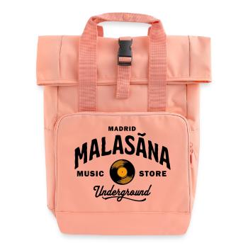 Madrid Malasaña Music Store Underground - Vintage - Roll Top Backpack with Two Handles - chintz rose - Front
