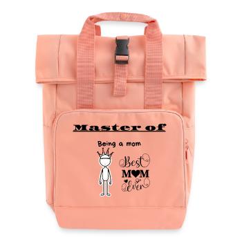 Meisterin des Mutterseins - Rolltop Rucksack mit zwei Griffen - Chintzrosa - Vorne