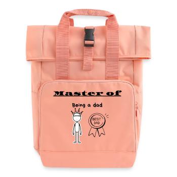 Meister des Vaterseins - Rolltop Rucksack mit zwei Griffen - Chintzrosa - Vorne