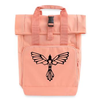 L'envol de l'oiseau noir - Sac à dos Roll Top à deux anses - rose liberty - Devant