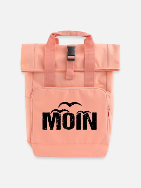 Moin Möwen Vintage Moin - Rolltop Rucksack mit zwei Griffen - Chintzrosa