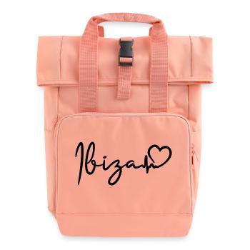 Ibiza Herzschlag - Rolltop Rucksack mit zwei Griffen - Chintzrosa - Vorne