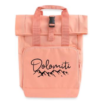 Dolomiti Alpen Italien - Rolltop Rucksack mit zwei Griffen - Chintzrosa - Vorne