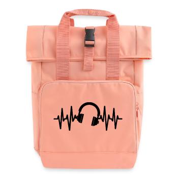 Casque Musique Heartbeat - Sac à dos Roll Top à deux anses - rose liberty - Devant