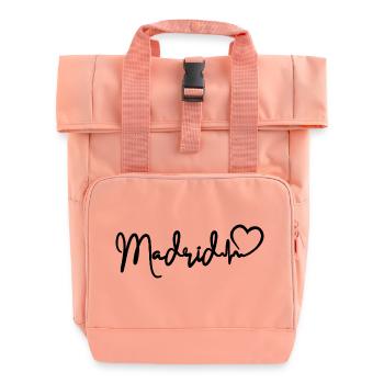 Madrid Heartbeat Espagne Capitale - Sac à dos Roll Top à deux anses - rose liberty - Devant