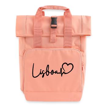 Lisboa Heartbeat Lisbon - Roll Top Backpack with Two Handles - chintz rose - Front