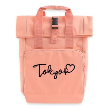 Tokyo Herzschlag - Rolltop Rucksack mit zwei Griffen - Chintzrosa - Vorne