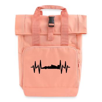 Battement de coeur de voiture de course de formule - Sac à dos Roll Top à deux anses - rose liberty - Devant