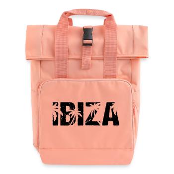 Ibiza Palmen - Rolltop Rucksack mit zwei Griffen - Chintzrosa - Vorne