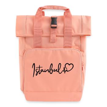 Istanbul Herzschlag - Rolltop Rucksack mit zwei Griffen - Chintzrosa - Vorne