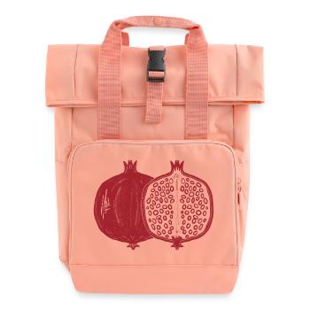 Granatapfel Schnitt Motiv - Rolltop Rucksack mit zwei Griffen - Chintzrosa - Vorne