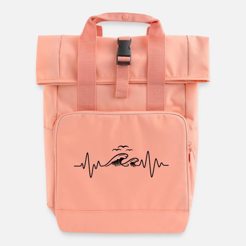 Battement de cœur de la mer - Sac à dos Roll Top à deux anses - rose liberty