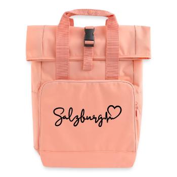 Salzburg Herzschlag - Rolltop Rucksack mit zwei Griffen - Chintzrosa - Vorne