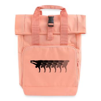 Breakdance Bboy Bgirl Breakdancer - Rolltop Rucksack mit zwei Griffen - Chintzrosa - Vorne