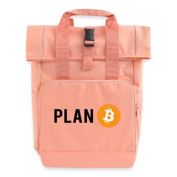 Plan B - Plan Bitcoin - Rolltop Rucksack mit zwei Griffen - Chintzrosa - Vorne