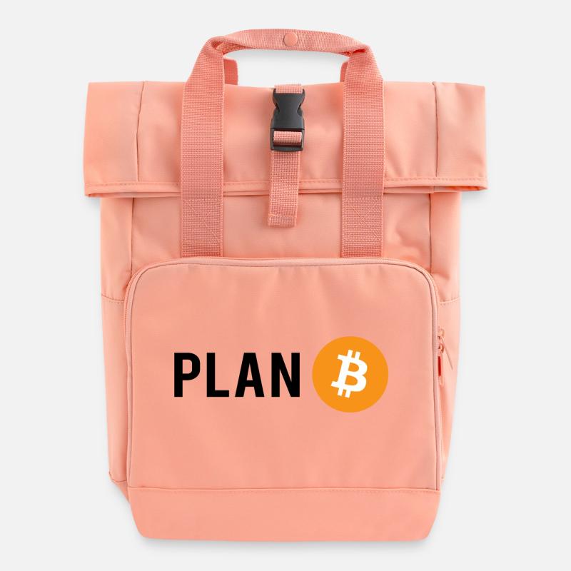 Plan B - Plan Bitcoin - Rolltop Rucksack mit zwei Griffen - Chintzrosa
