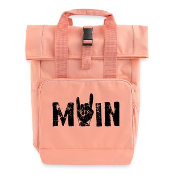MOIN Rock 'n' Roll Gruß Norden - Rolltop Rucksack mit zwei Griffen - Chintzrosa - Vorne