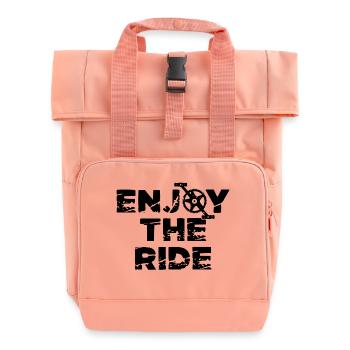 Enjoy The Ride Bike - Roll Top Backpack with Two Handles - chintz rose - Front