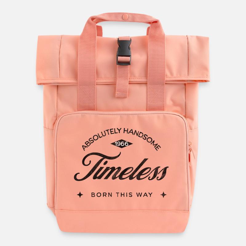 Vintage Born This Way – Absolutely Handsome 60 - Roll Top Backpack with Two Handles - chintz rose