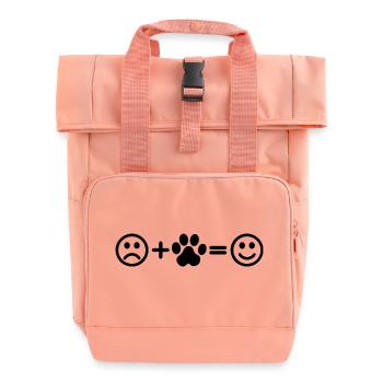 Smiley de patte de chien - Sac à dos Roll Top à deux anses - rose liberty - Devant
