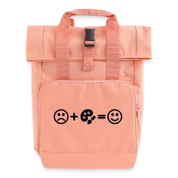 Artist Smiley - Roll Top Backpack with Two Handles - chintz rose - Front