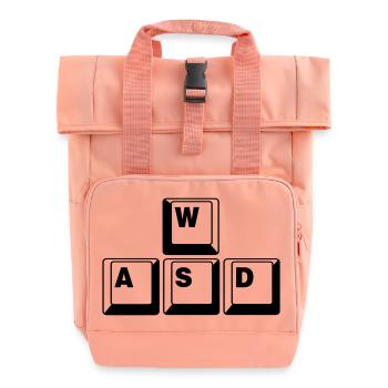 WASD Game Control Key Kombi - Rolltop Rucksack mit zwei Griffen - Chintzrosa - Vorne