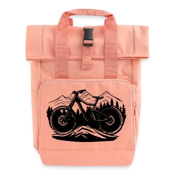 Mountain biking - Roll Top Backpack with Two Handles - chintz rose - Front