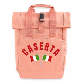 Caserta Italian Flags - Roll Top Backpack with Two Handles - chintz rose - Front