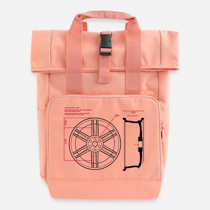 Alufelge Race - Rolltop Rucksack mit zwei Griffen - Chintzrosa