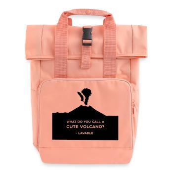 Amour de volcan - Sac à dos Roll Top à deux anses - rose liberty - Devant