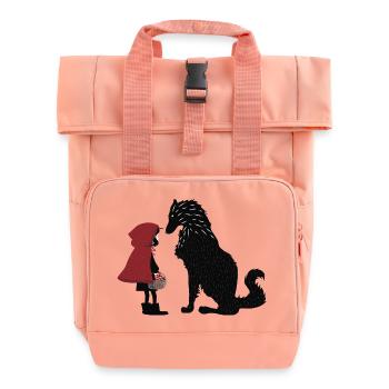 Rotkäppchen und der böse Wolf - Rolltop Rucksack mit zwei Griffen - Chintzrosa - Vorne