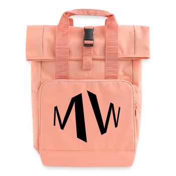 mw - Roll Top Backpack with Two Handles - chintz rose - Front