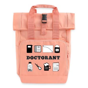 Definition Doctorant - Sac à dos Roll Top à deux anses - rose liberty - Devant