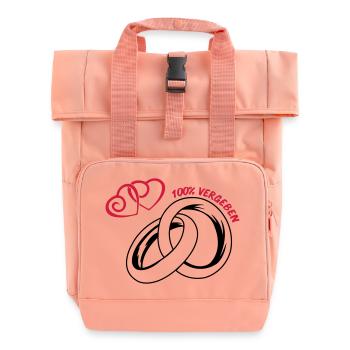 100_vergeben_eheringe_02 - Rolltop Rucksack mit zwei Griffen - Chintzrosa - Vorne
