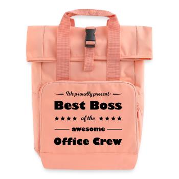 The best office - Roll Top Backpack with Two Handles - chintz rose - Front