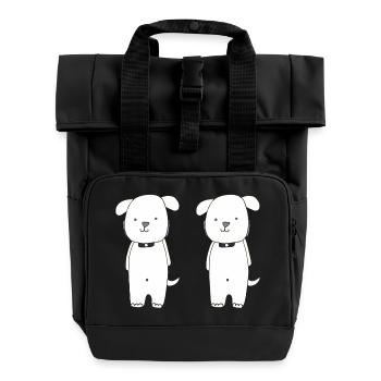 dog brothers - Roll Top Backpack with Two Handles - black - Front