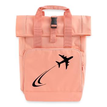 L’avion s’envole - Sac à dos Roll Top à deux anses - rose liberty - Devant