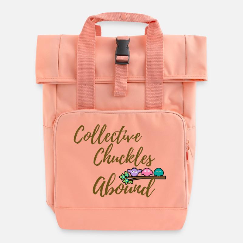 Collective chuckles abound communism - Roll Top Backpack with Two Handles - chintz rose