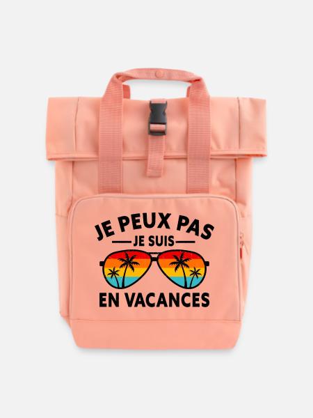 je peux pas je suis en vacances - Sac à dos Roll Top à deux anses - rose liberty