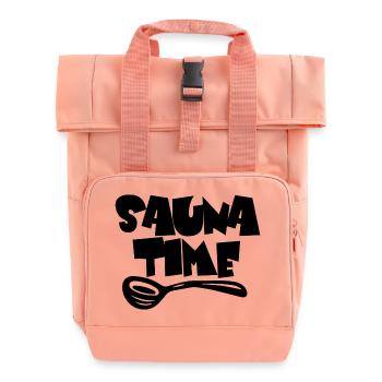 Sauna Wellness Spa - Roll Top Backpack with Two Handles - chintz rose - Front