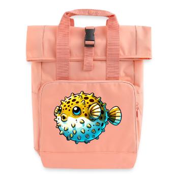 Kugelfisch - Rolltop Rucksack mit zwei Griffen - Chintzrosa - Vorne
