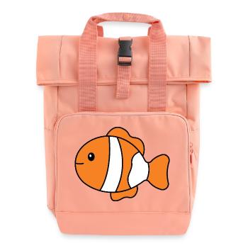Tropical Clownfish - Roll Top Backpack with Two Handles - chintz rose - Front