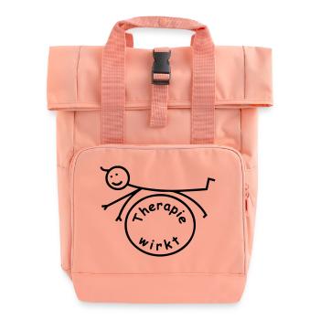 Therapy is lying - Roll Top Backpack with Two Handles - chintz rose - Front