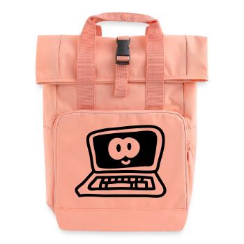 laptop - line - Rolltop Rucksack mit zwei Griffen - Chintzrosa - Vorne