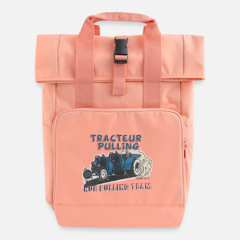 Tshirt Hue Pulling Tractor - Double Nord 2019 - Sac à dos Roll Top à deux anses - rose liberty