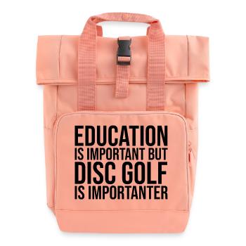 Discgolf - Rolltop Rucksack mit zwei Griffen - Chintzrosa - Vorne