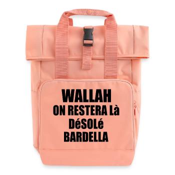 Wallah will leave it at that, sorry Bardella - Roll Top Backpack with Two Handles - chintz rose - Front