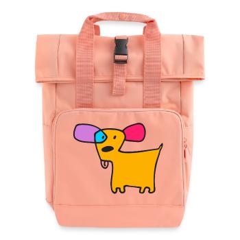 06 Doggie Short Color - Roll Top Backpack with Two Handles - chintz rose - Front